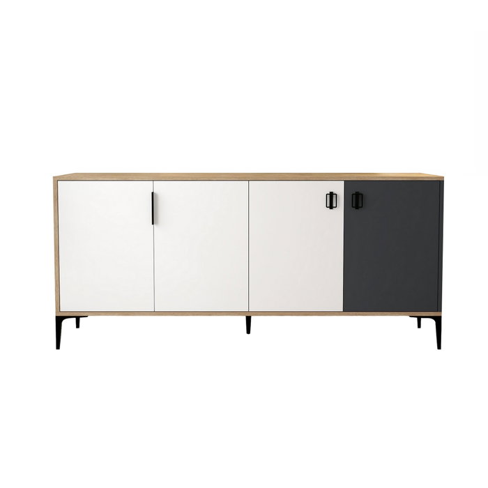 Hanah Home Neva 4002 en roble, blanco y antracita